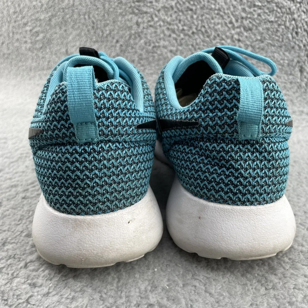 Nike Roshe Running Shoe Women's 9.5 Blue Knit Training Sportswear Sneaker Active